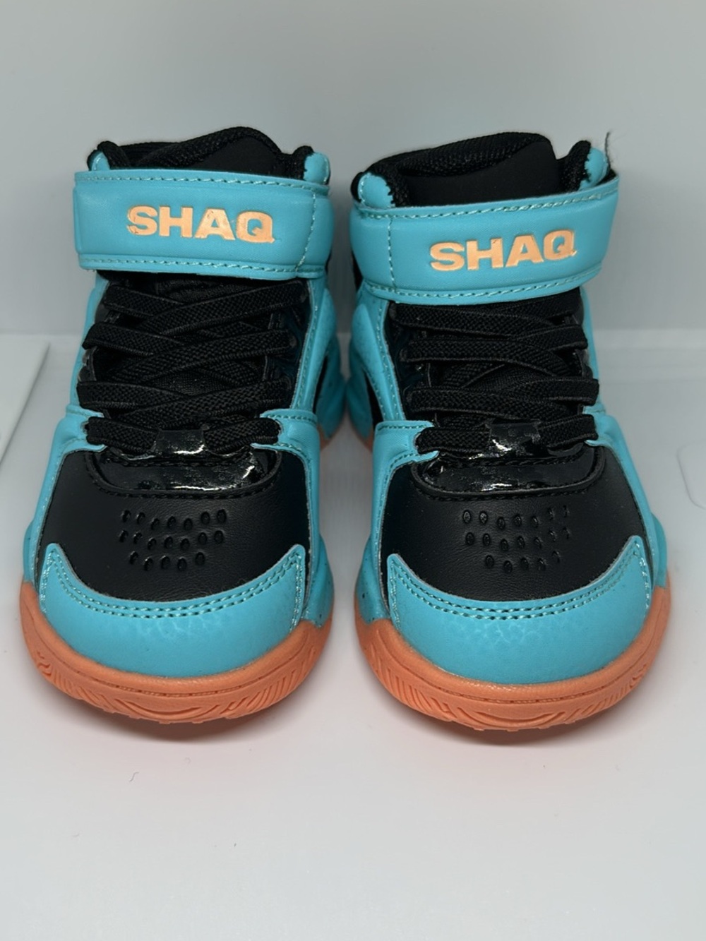 SHAQ Kids' High-Top Sneakers in Aqua, Black & Orange